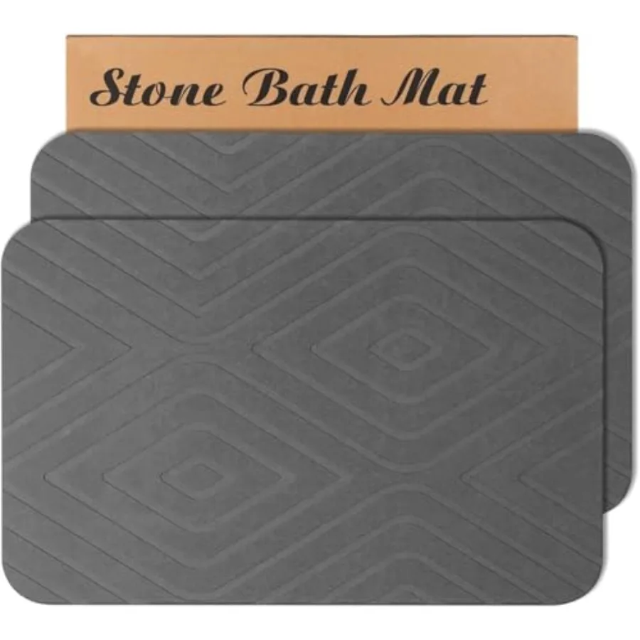 2 Pack Stone Bath Mat Diatomaceous Earth Shower Mat Non-Slip Super Absorbent Quick Drying Bathroom Kitchen Floor Mat 24x15 Grey
2 Pack Stone Bath Mat Diatomaceous Earth Shower Mat Non-Slip Super Absorbent Quick Drying Bathroom Kitchen Floor Mat 24x15 Grey