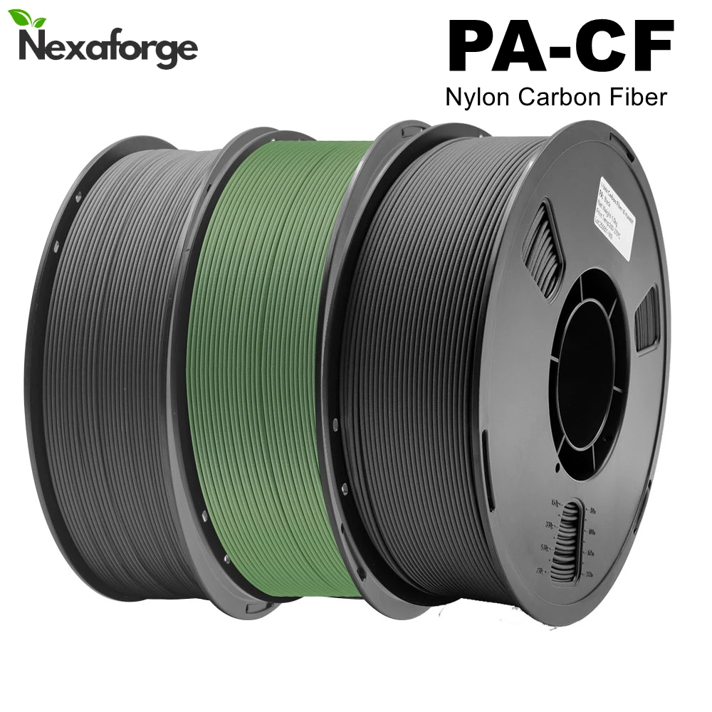 NEXAFORGE 3KG PA6-CF Carbon Fiber Nylon Filament 1.75mm , 3D Printing Heat Resistance Stiff & Strong, PA-CF 3 Rolls 1KG Spool
NEXAFORGE 3KG PA6-CF Carbon Fiber Nylon Filament 1.75mm , 3D Printing Heat Resistance Stiff & Strong, PA-CF 3 Rolls 1KG Spool