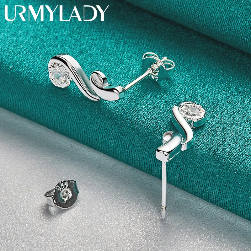 URMYLADY 925 Sterling Silver Musical Note Zircon Stud Earrings For Women Wedding Party Fashion Jewelry
URMYLADY 925 Sterling Silver Musical Note Zircon Stud Earrings For Women Wedding Party Fashion Jewelry