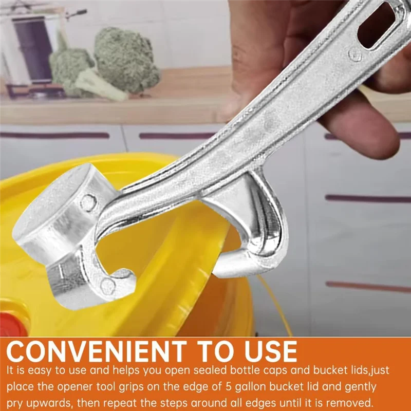 P4-2Pcs Aluminum Alloy Bucket Opener, 5 Gallon Pail Opener Manual, Metal Can Opener Bucket Lid Wrench Lid Remover Tool
P4-2Pcs Aluminum Alloy Bucket Opener, 5 Gallon Pail Opener Manual, Metal Can Opener Bucket Lid Wrench Lid Remover Tool