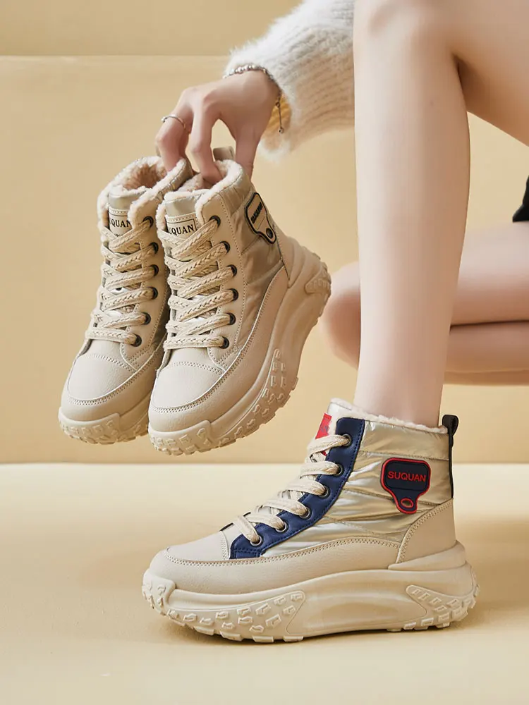 Женские зимние ботинки-снегоходы, новые модные, на флисовой подкладке, теплые, высокие, хлопковые, повседневные, в стиле Dad Shoes
Женские зимние ботинки-снегоходы, новые модные, на флисовой подкладке, теплые, высокие, хлопковые, повседневные, в стиле Dad Shoes