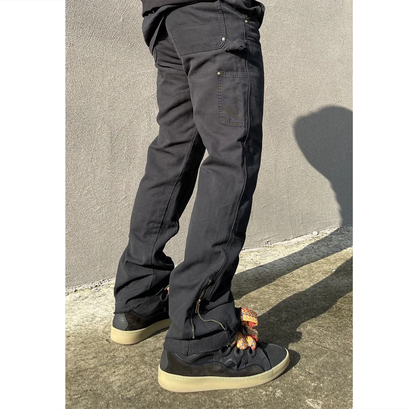 Casual Men's Zipper Cuffed Bell Bot Jeans Spring Autumn High Street Vibe Workwear Loose Fit Youth Faion Trend
Casual Men's Zipper Cuffed Bell Bot Jeans Spring Autumn High Street Vibe Workwear Loose Fit Youth Faion Trend