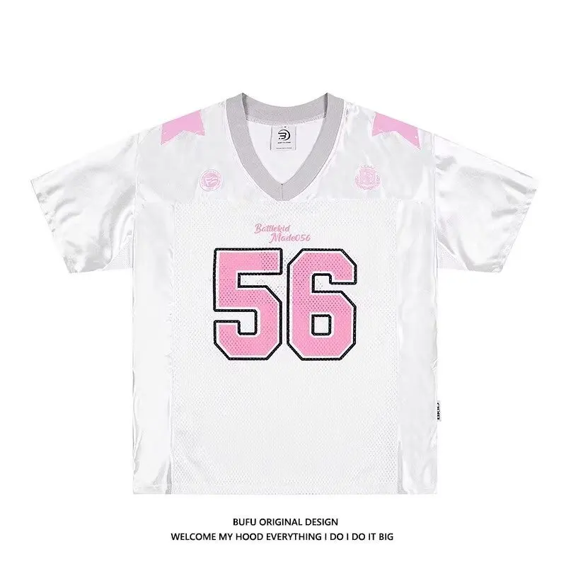2026 New Color Block Mesh Short Sleeve Jersey T Shirt Unisex Summer Breathable Loose Sports Casual Daily Tops
2026 New Color Block Mesh Short Sleeve Jersey T Shirt Unisex Summer Breathable Loose Sports Casual Daily Tops