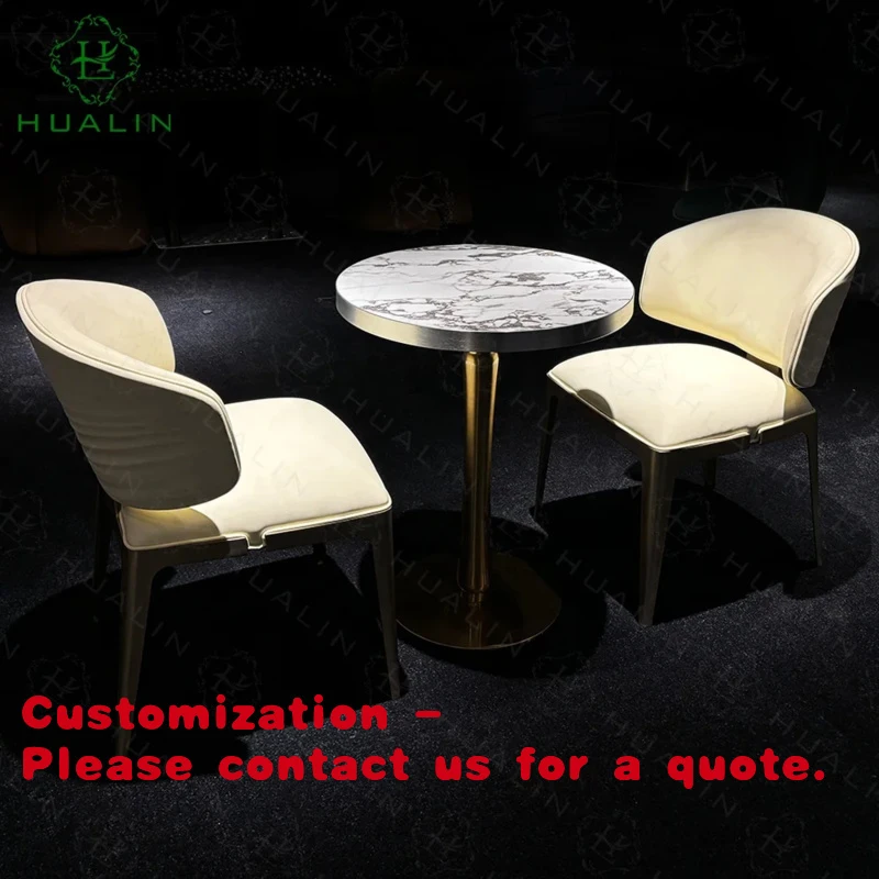 custom.HUALIN Modern Style Restaurant Hotel Cafe Commercial Sintered Stone Stainless Steel Dining Table and Chairs
custom.HUALIN Modern Style Restaurant Hotel Cafe Commercial Sintered Stone Stainless Steel Dining Table and Chairs