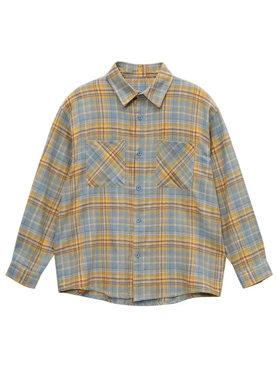 Retro contrasting plaid long sleeved shirt for men in spring and autumn, new trendy brand loose casual couple workwear shirt
Retro contrasting plaid long sleeved shirt for men in spring and autumn, new trendy brand loose casual couple workwear shirt