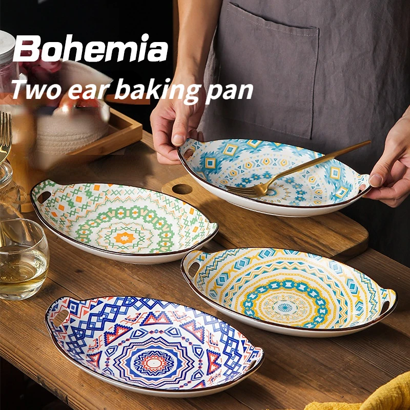 Bohemian Ceramic Dinner Plate Hand Painted 11 Inch Dinner Baking Household Pastry Fruit Pasta Serving Tray Restaurant Supplies
Bohemian Ceramic Dinner Plate Hand Painted 11 Inch Dinner Baking Household Pastry Fruit Pasta Serving Tray Restaurant Supplies