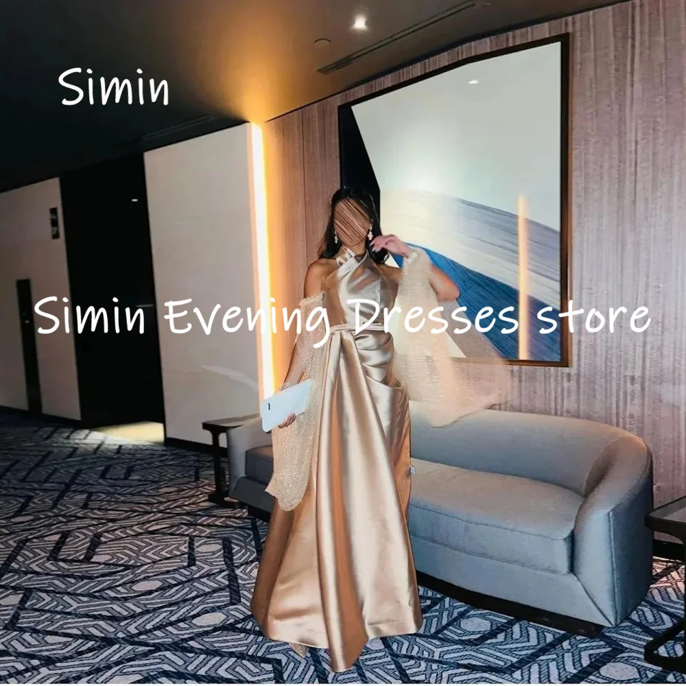 Simin Satin A-line Halter Lace Ruffle Populer Formal Prom Gown Floor-length Evening Elegant Party dresses for women 2023
Simin Satin A-line Halter Lace Ruffle Populer Formal Prom Gown Floor-length Evening Elegant Party dresses for women 2023