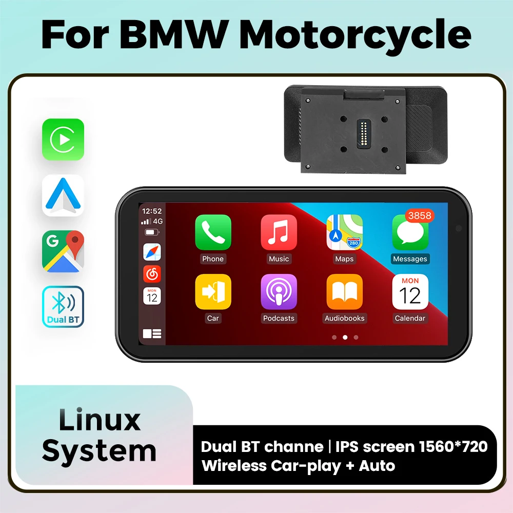 New 6.3Inch Wireless Intelligent Car-play Auto For BMW Motorcycle Dual channel BT IPX7 Waterproof Motorcycle Recorder IPS Screen
New 6.3Inch Wireless Intelligent Car-play Auto For BMW Motorcycle Dual channel BT IPX7 Waterproof Motorcycle Recorder IPS Screen