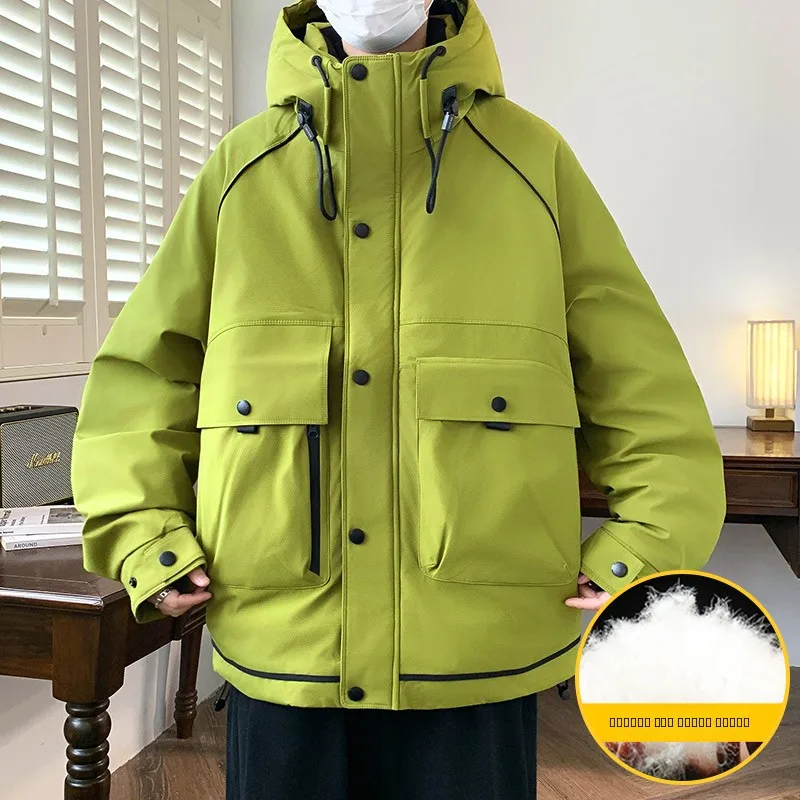 Мужская зимняя куртка-пуховик свободного кроя, теплая, молодежная, модная, для активного отдыха, новинка 2025 года, на молнии, из полиэфирного волокна
Мужская зимняя куртка-пуховик свободного кроя, теплая, молодежная, модная, для активного отдыха, новинка 2025 года, на молнии, из полиэфирного волокна