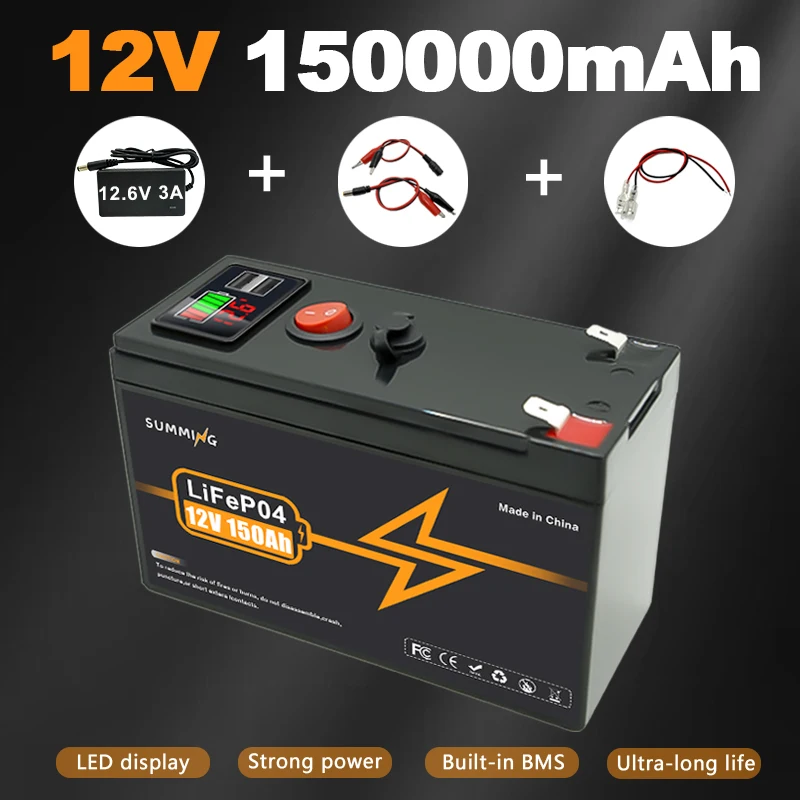12 В, 150 Ач, литиевая аккумуляторная батарея LiFePO4 Deep, 4000 + циклов, аккумуляторная батарея для солнечной/ветровой энергии, небольшого ИБП, освещения, силовых колес
12 В, 150 Ач, литиевая аккумуляторная батарея LiFePO4 Deep, 4000 + циклов, аккумуляторная батарея для солнечной/ветровой энергии, небольшого ИБП, освещения, силовых колес