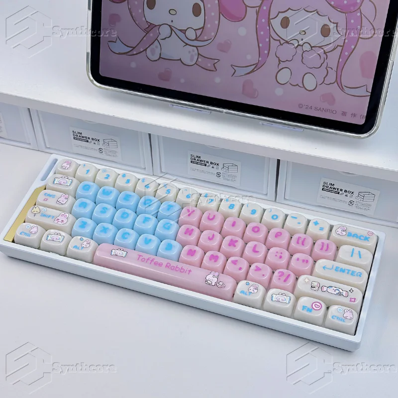 130 Keys Toffee Rabbit Gummy Keycaps MOA PBT Transparent Cute Round Key Caps for Made68 Mad68 Wooting 60 Mechanical Keyboard
130 Keys Toffee Rabbit Gummy Keycaps MOA PBT Transparent Cute Round Key Caps for Made68 Mad68 Wooting 60 Mechanical Keyboard