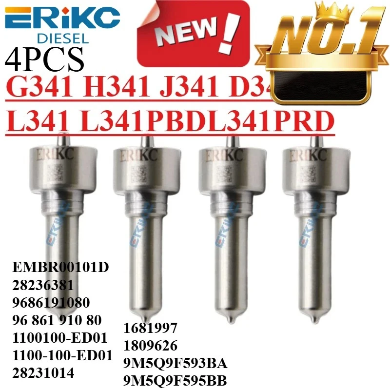 4PCS G341 H341 J341 D341 L341 L341PBD L341PRD Common Rail Nozzle FOR GREAT WALL HOVER INJECTOR 1100100-ED01 EMBR00101D
4PCS G341 H341 J341 D341 L341 L341PBD L341PRD Common Rail Nozzle FOR GREAT WALL HOVER INJECTOR 1100100-ED01 EMBR00101D