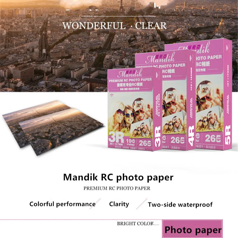 New Printer Photo Paper 6 Inch Office Paper 3r 4r 5r 100 Sheets / Pack 265g Rc Gloss Rough Matte Waterproof Inkjet
New Printer Photo Paper 6 Inch Office Paper 3r 4r 5r 100 Sheets / Pack 265g Rc Gloss Rough Matte Waterproof Inkjet