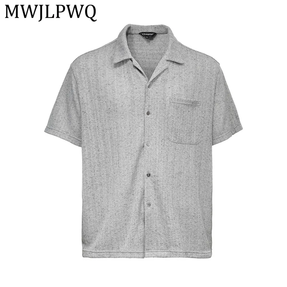 MWJLPWQ Однотонная повседневная рубашка с коротким рукавом, мужская модная рубашка в американском стиле, текстурированный трикотаж, свободный крой, с отложным воротником, летняя коллекция 15231
MWJLPWQ Однотонная повседневная рубашка с коротким рукавом, мужская модная рубашка в американском стиле, текстурированный трикотаж, свободный крой, с отложным воротником, летняя коллекция 15231