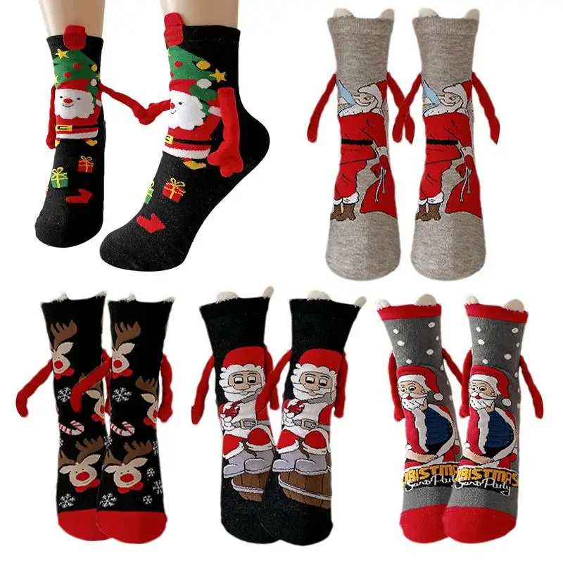 Christmas Magnetic Holding Hands Socks Hand In Hand Couple Socks Hand Holding Funny Socks Magnetic Couple Socks For Men Women
Christmas Magnetic Holding Hands Socks Hand In Hand Couple Socks Hand Holding Funny Socks Magnetic Couple Socks For Men Women