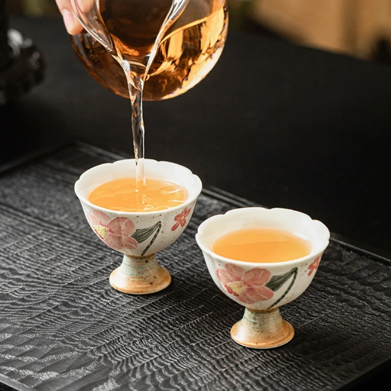 Plant Ash Master Cup Lotus Petal Teacups Ceramic Chinese Kung Fu Tea Cup Tea Ceremony Household Tasting High-foot Bowl Drinkware
Plant Ash Master Cup Lotus Petal Teacups Ceramic Chinese Kung Fu Tea Cup Tea Ceremony Household Tasting High-foot Bowl Drinkware