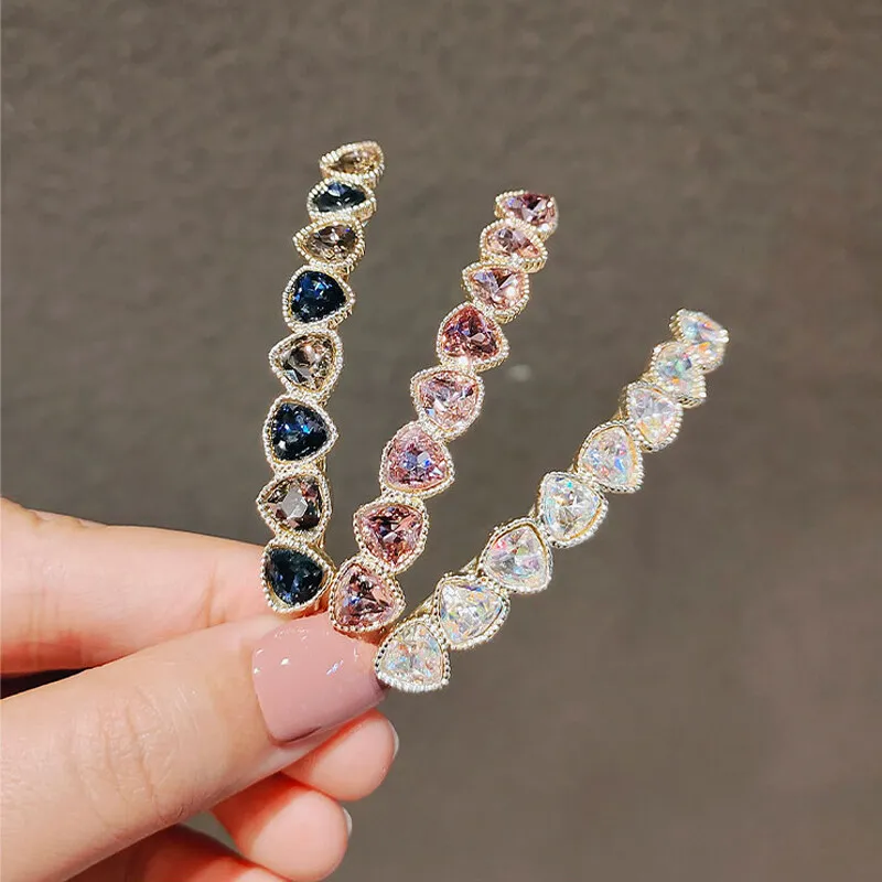 Crystal Rhinestones Row Hair Clips Geometric Woman Side Clip Barrettes Korean Style Fashion Hair Accessories
Crystal Rhinestones Row Hair Clips Geometric Woman Side Clip Barrettes Korean Style Fashion Hair Accessories