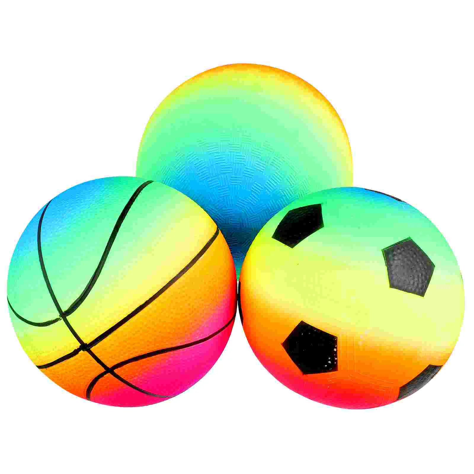 3 Pcs Inflatable Toy Ball Toys Flapping PVC Kickball Giant Rainbow Color Playing Children's
3 Pcs Inflatable Toy Ball Toys Flapping PVC Kickball Giant Rainbow Color Playing Children's