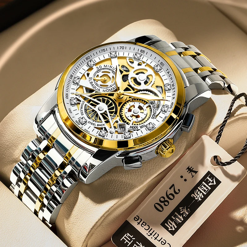 Luxury Tourbillon Quartz Watch Men Reloj Hombre Waterproof Luminous Date Fashion Hollow Design Mens Watches Relogio Masculino
Luxury Tourbillon Quartz Watch Men Reloj Hombre Waterproof Luminous Date Fashion Hollow Design Mens Watches Relogio Masculino