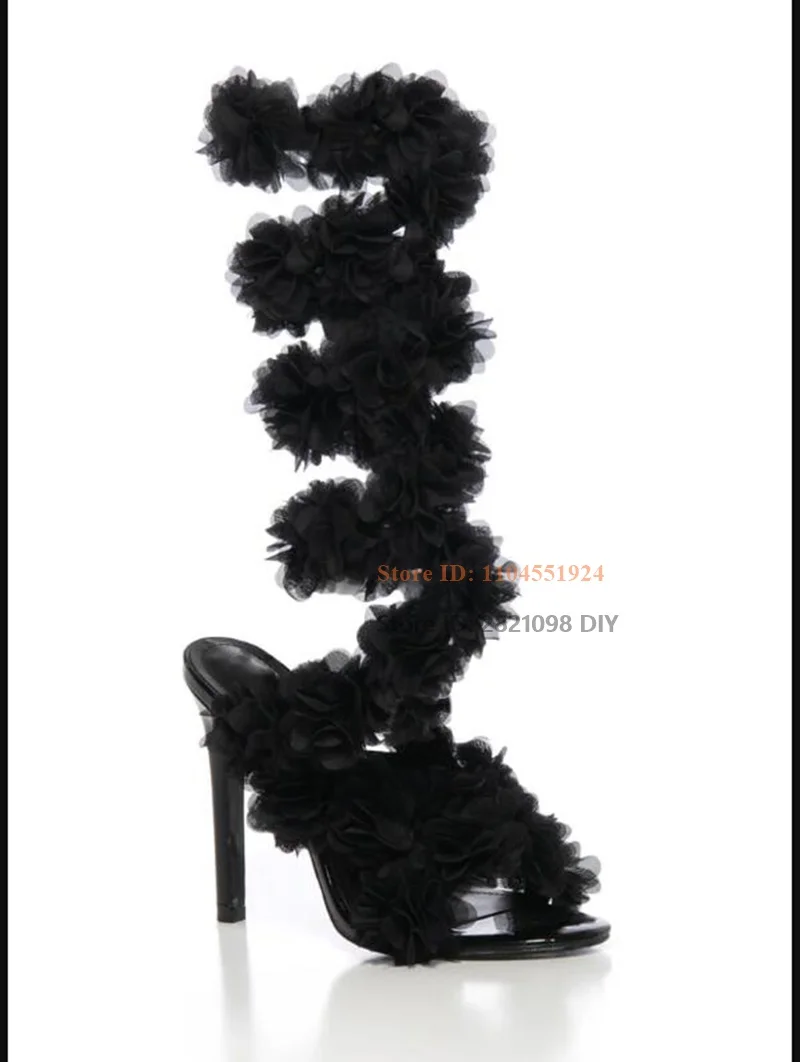 Women's Black Rosette Stiletto Sandal Slim High Heel Pointed Toe Strappy Buckle Sandals Women Summer Dress Shoes
Women's Black Rosette Stiletto Sandal Slim High Heel Pointed Toe Strappy Buckle Sandals Women Summer Dress Shoes