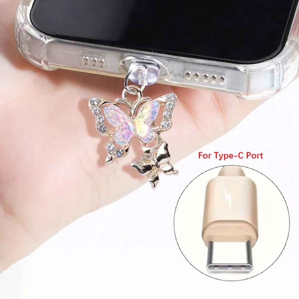 PVC+Metal Phone Dust Plug Beautiful Butterfly Universal" Phone Hanging Pendant Phone Charging Port Cover
PVC+Metal Phone Dust Plug Beautiful Butterfly Universal" Phone Hanging Pendant Phone Charging Port Cover