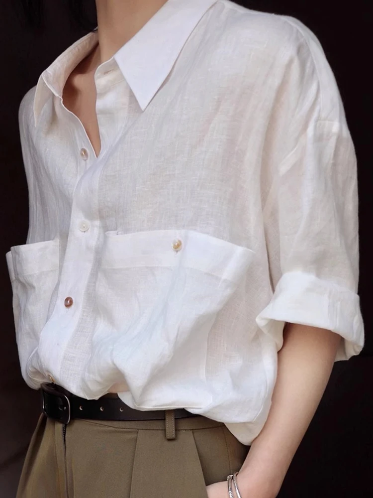Retro Style Women's Shirt Short Sleeve Sun Protection Casual Pure Color Commute Fashion Korean Loose Fit Summer Top
Retro Style Women's Shirt Short Sleeve Sun Protection Casual Pure Color Commute Fashion Korean Loose Fit Summer Top