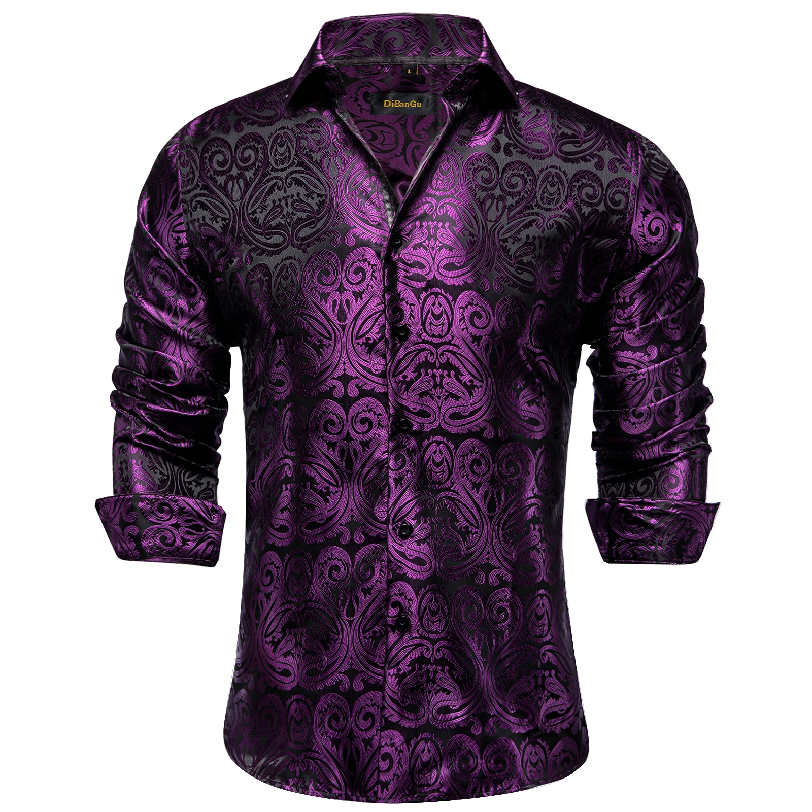Fashion Purple Paisley Solid Shirts for Men Long Sleeve Top Luxury Men Clothing Male Blouse Business Dress Shirt Wholesale
Fashion Purple Paisley Solid Shirts for Men Long Sleeve Top Luxury Men Clothing Male Blouse Business Dress Shirt Wholesale