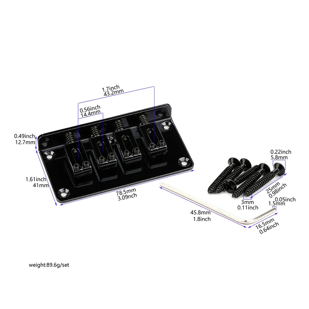 4 String Guitar Hard-Tail Bridge Fixed Bridge Replacement Parts for Cigarbox Electric Guitars Ukuleles Durable Reliable Design
4 String Guitar Hard-Tail Bridge Fixed Bridge Replacement Parts for Cigarbox Electric Guitars Ukuleles Durable Reliable Design