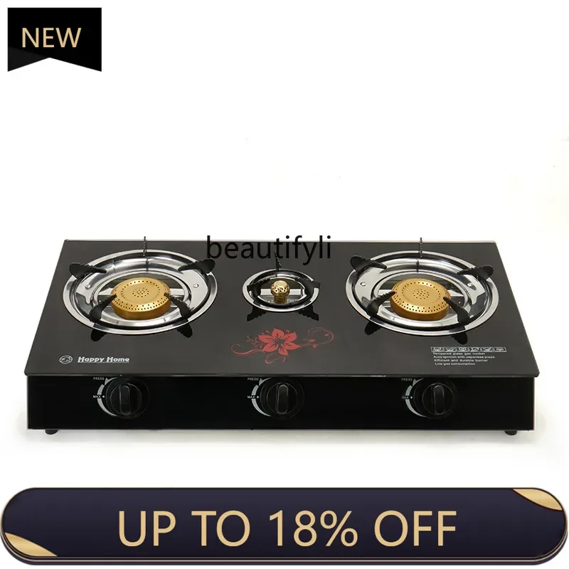 New arrive Three-eye glass Desktop liquefied gas stove Gas stove Commercial gas stove Kitchenware
New arrive Three-eye glass Desktop liquefied gas stove Gas stove Commercial gas stove Kitchenware