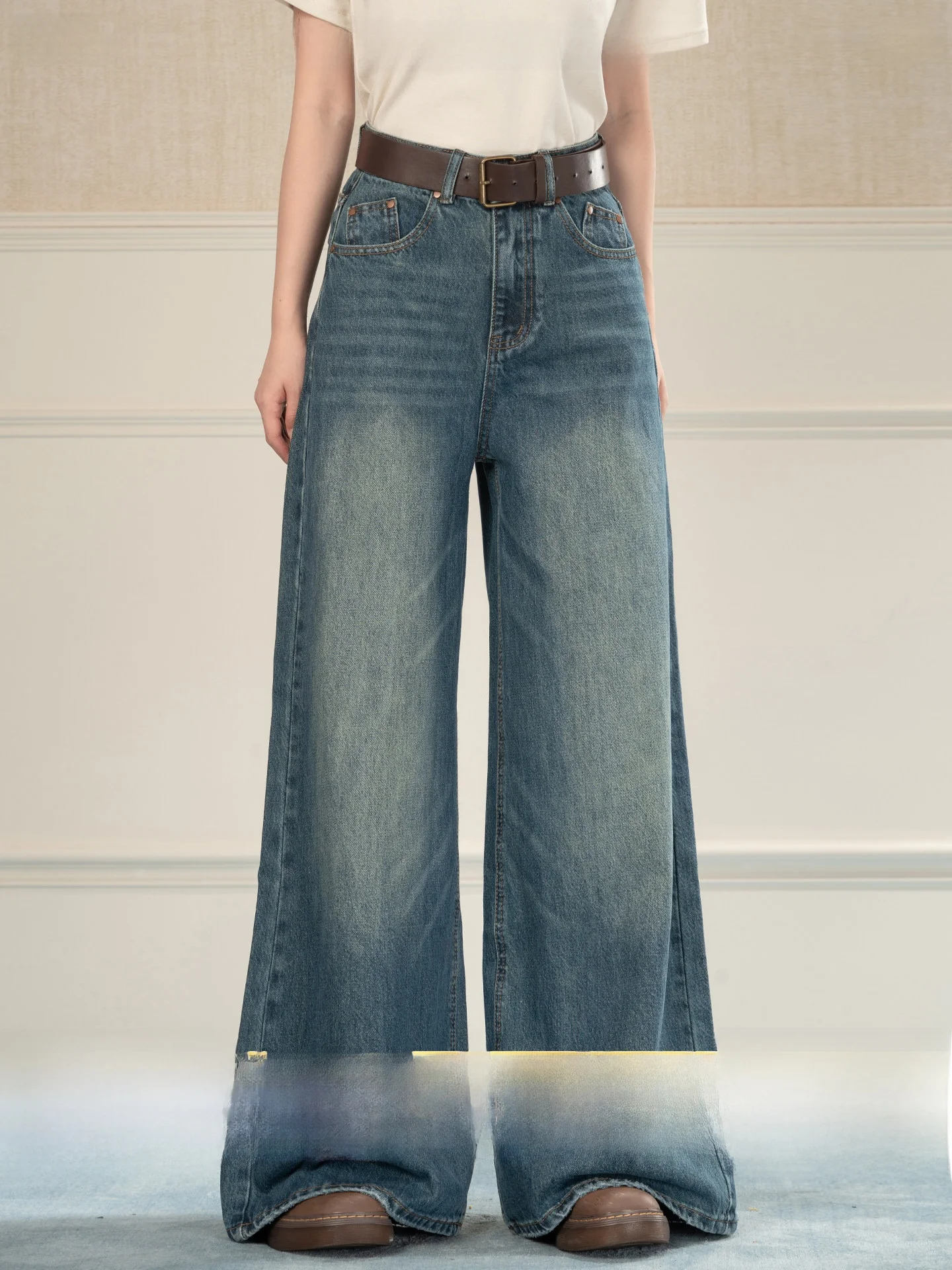 Heynew High Waist Loose Straight Leg Jeans Women's Vintage Washed Denim Pants Spring Collection Pear Shaped Body Long Trousers
Heynew High Waist Loose Straight Leg Jeans Women's Vintage Washed Denim Pants Spring Collection Pear Shaped Body Long Trousers