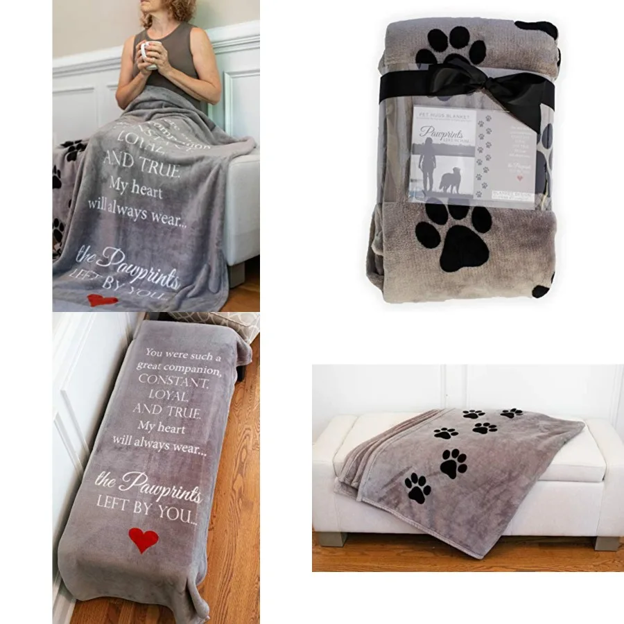 Pawprints Left by You Pet Memorial Blanket with Heartfelt Sentiment - Comforting Pet Loss/Pet Bereavement Gift
Pawprints Left by You Pet Memorial Blanket with Heartfelt Sentiment - Comforting Pet Loss/Pet Bereavement Gift