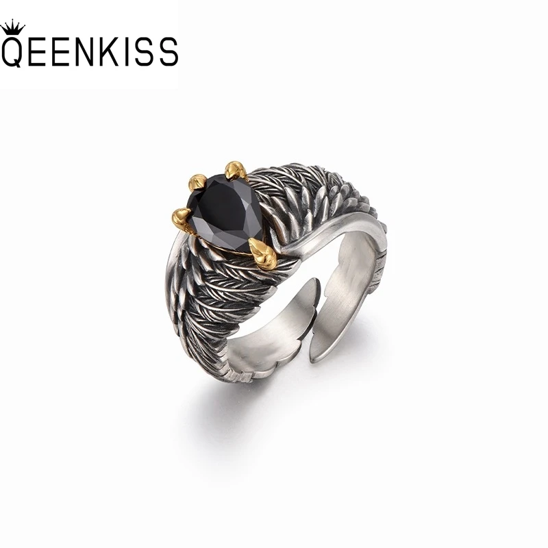 QEENKISS 925 Sterling Silver Vintage Wing Rings for Men Male Birthday Wedding Party Christmas Groom Father Boyfriend Gift RG7038
QEENKISS 925 Sterling Silver Vintage Wing Rings for Men Male Birthday Wedding Party Christmas Groom Father Boyfriend Gift RG7038