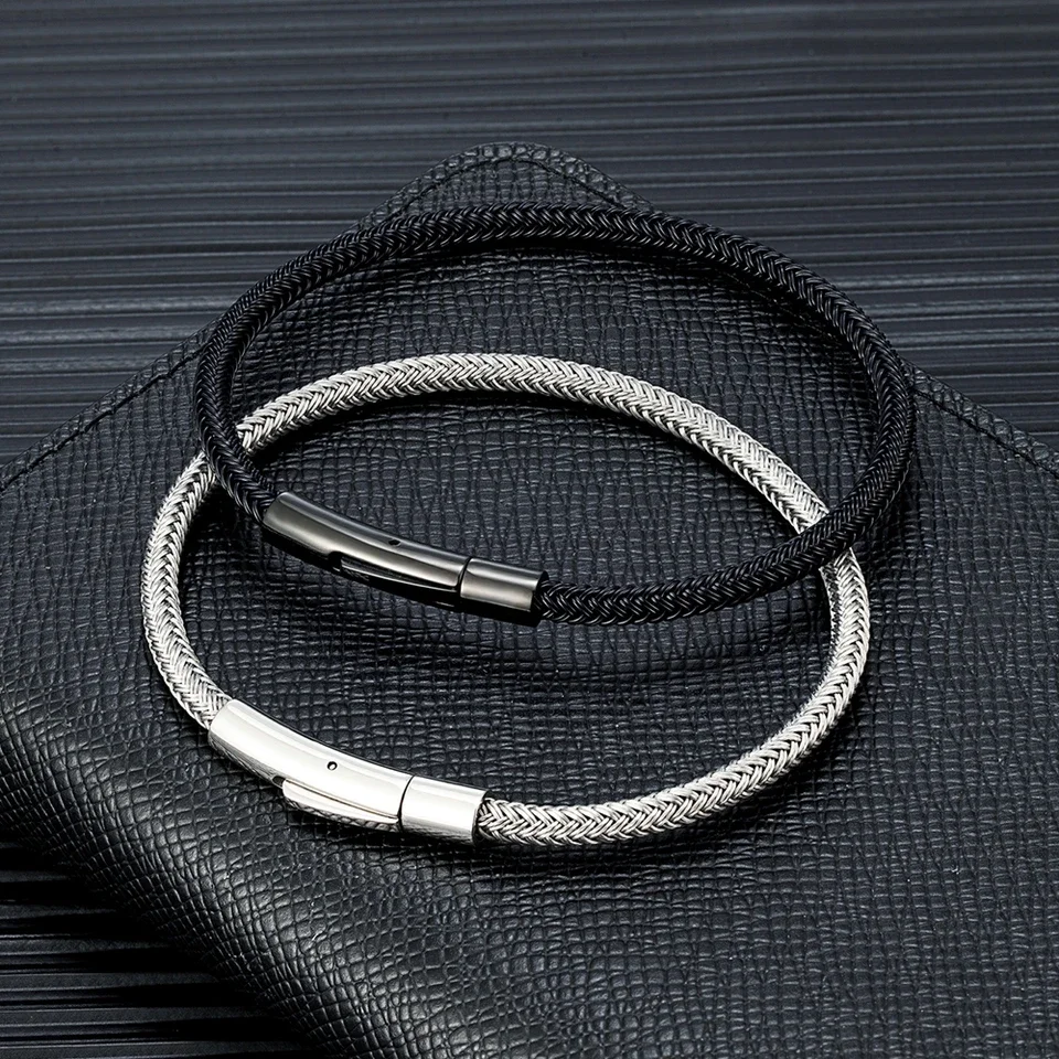Punk Simple Style Men Jewelry Non-fading Steel Wire Rope Bracelet Classic Cuff Charm Bracelet for Men Male Gifts
Punk Simple Style Men Jewelry Non-fading Steel Wire Rope Bracelet Classic Cuff Charm Bracelet for Men Male Gifts