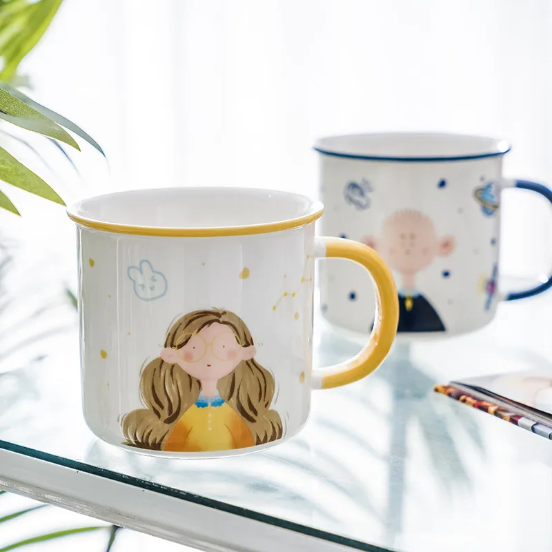 400ML Hand-painted Mug Cartoon Cute Couple Ceramic Water Cup Creative Tea Tank Pair Cup Coffee Cup Milk Juice Cup with Handle
400ML Hand-painted Mug Cartoon Cute Couple Ceramic Water Cup Creative Tea Tank Pair Cup Coffee Cup Milk Juice Cup with Handle