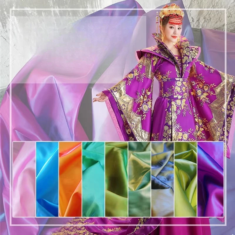 Two-color Glossy Reflective Fabric By The Meter for Clothing Performance Skirt Dress Handmade DIY Sewing Cloth Soft Purple Red
Two-color Glossy Reflective Fabric By The Meter for Clothing Performance Skirt Dress Handmade DIY Sewing Cloth Soft Purple Red