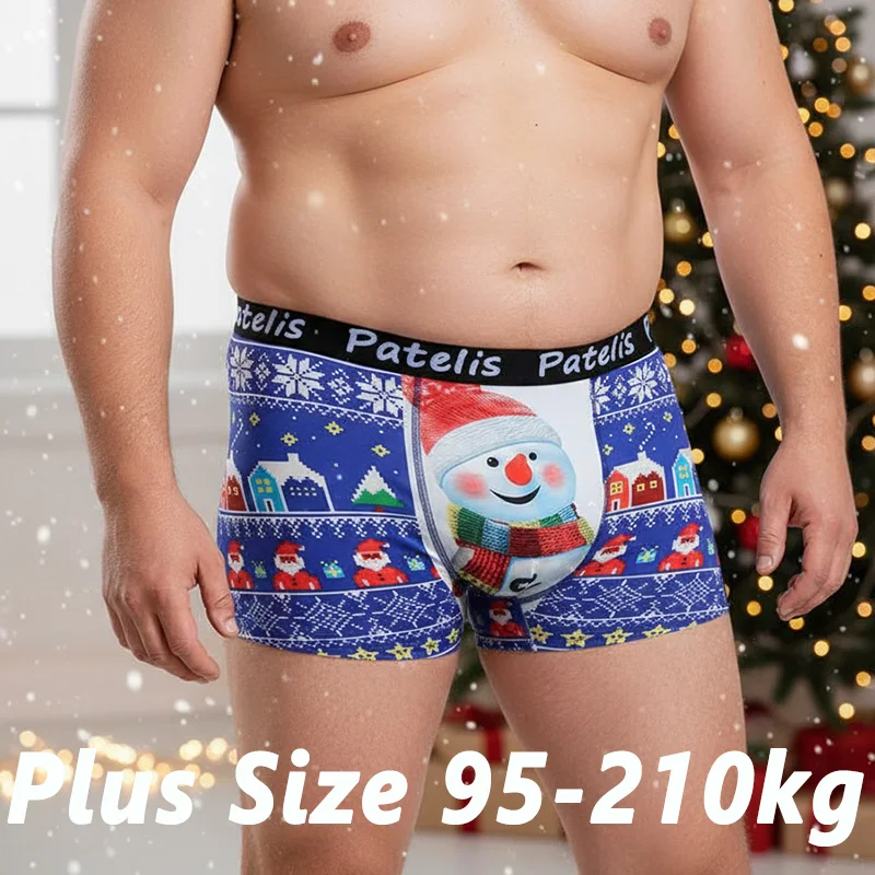 Christmas Underwear Men Boxers Plus Size Cotton Jesus Christ Yule Underpants 90-210kg 4XL 5XL 6XL 남성 팬티 Big Size Men Clothing
Christmas Underwear Men Boxers Plus Size Cotton Jesus Christ Yule Underpants 90-210kg 4XL 5XL 6XL 남성 팬티 Big Size Men Clothing