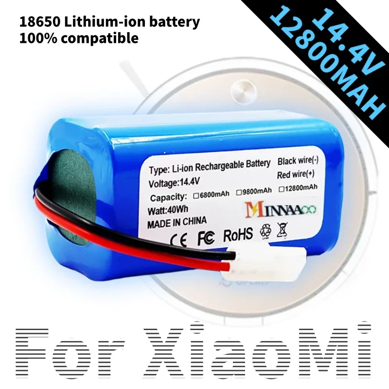 14.8v 12800mAh 18650 Li-ion Battery for Xiaomi G1 Vacuum-Mop Essential MJSTG1 Robot Vacuum Cleaner Batteries
14.8v 12800mAh 18650 Li-ion Battery for Xiaomi G1 Vacuum-Mop Essential MJSTG1 Robot Vacuum Cleaner Batteries