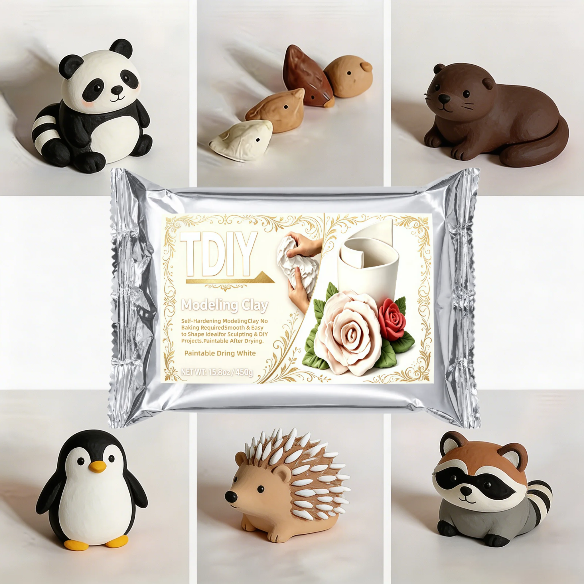 Smooth Air-Dry Clay, Modeling Clay, and Art Supplies—The Ideal Choice for Sculpting Figurines and DIY Crafts.
Smooth Air-Dry Clay, Modeling Clay, and Art Supplies—The Ideal Choice for Sculpting Figurines and DIY Crafts.