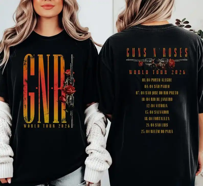 GunsNRoses World Tour 2026 Shirt, Rock Band T-Shirt Sweatshirt Hoodie, Vintage Concert Merch Tee Unisex
GunsNRoses World Tour 2026 Shirt, Rock Band T-Shirt Sweatshirt Hoodie, Vintage Concert Merch Tee Unisex