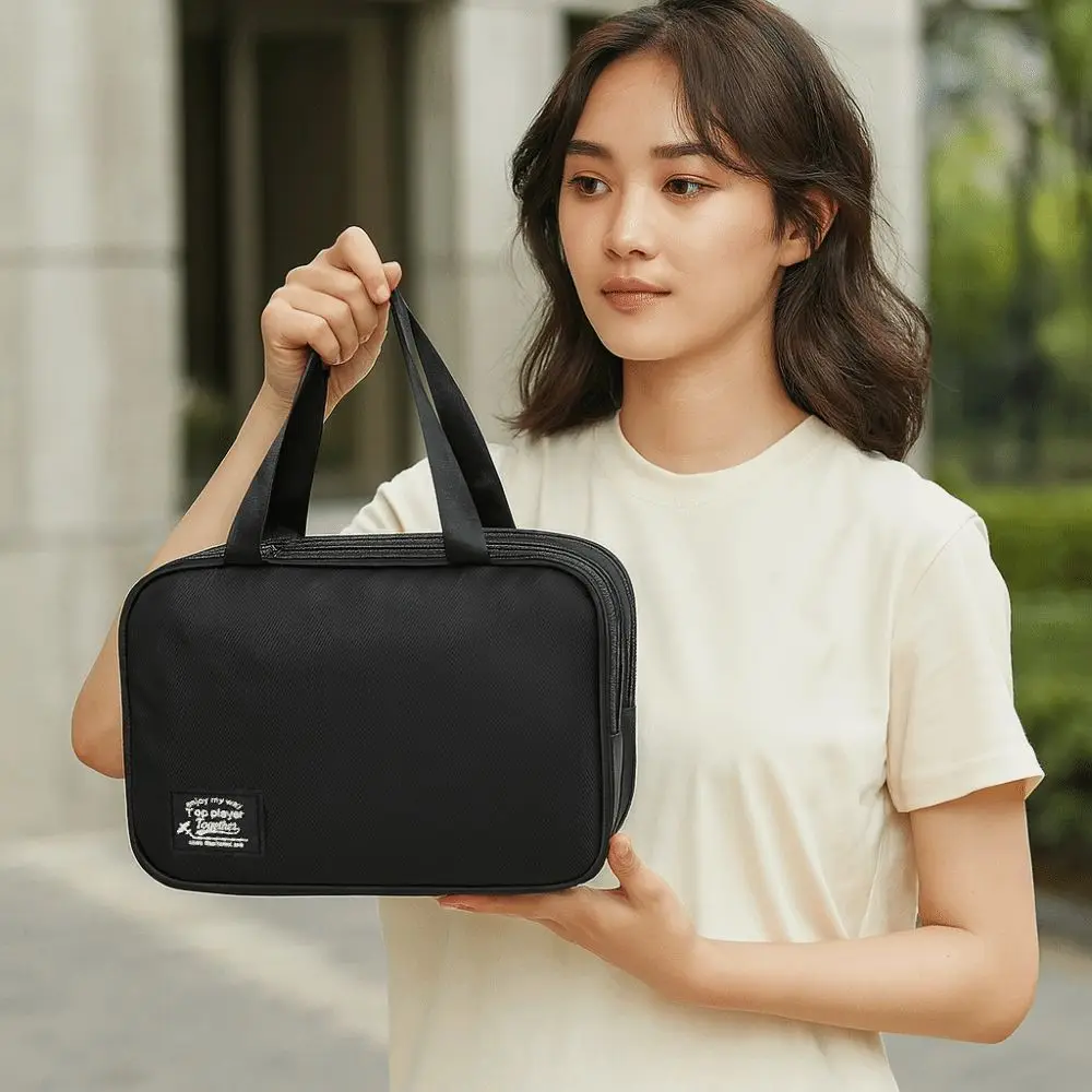 Solid Color Handheld Cosmetic Bag Oxford Cloth Large Capacity Pouches Bag Organizer Thickened Korean Style Portable Toiletry Bag
Solid Color Handheld Cosmetic Bag Oxford Cloth Large Capacity Pouches Bag Organizer Thickened Korean Style Portable Toiletry Bag