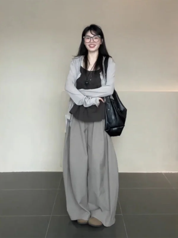 Корейский комплект Sle Faion больших размеров с кардиганом на бретелях, комплект из двух предметов, осенний комплект для работы, чистый цвет, для взрослых женщин
Корейский комплект Sle Faion больших размеров с кардиганом на бретелях, комплект из двух предметов, осенний комплект для работы, чистый цвет, для взрослых женщин