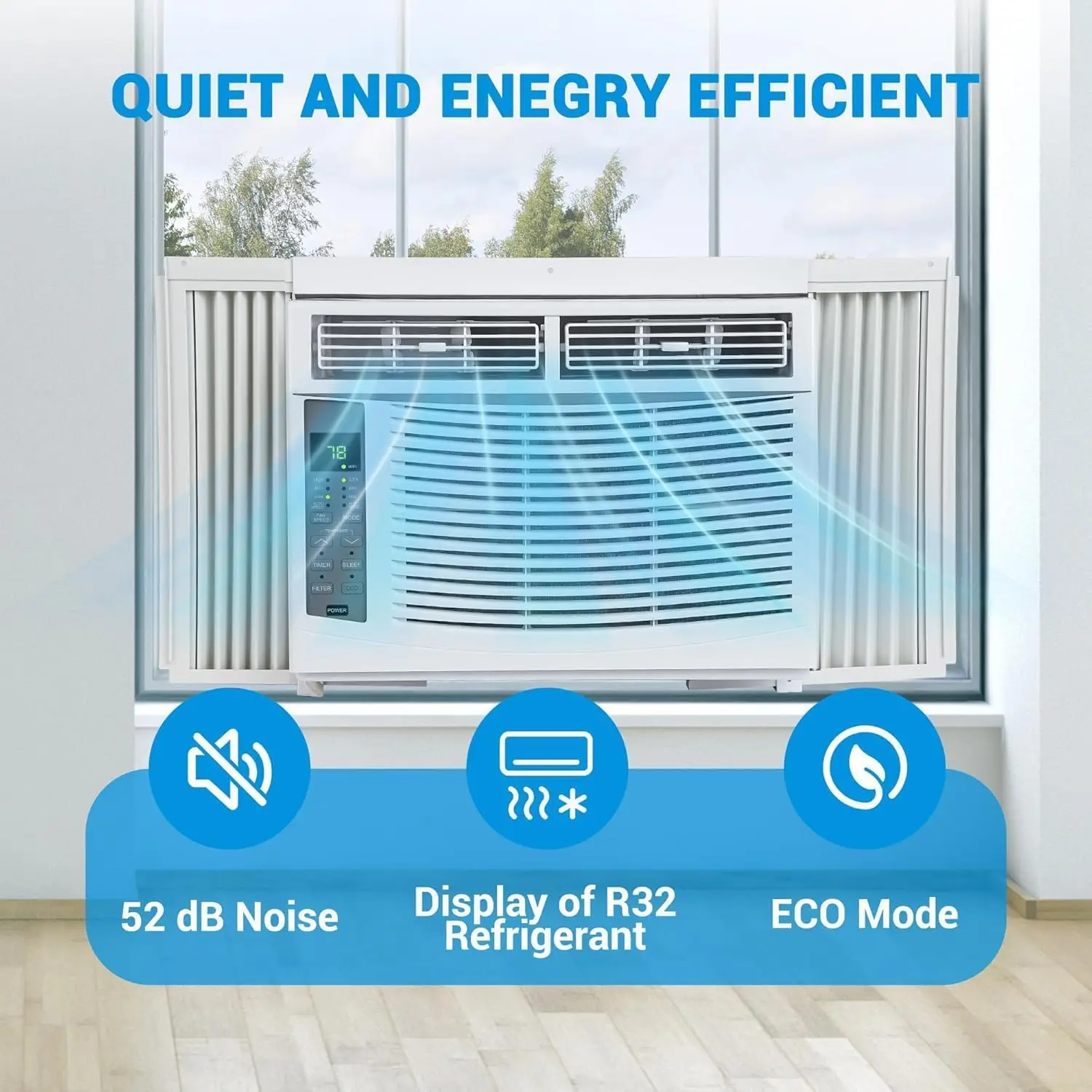 Garvee 6000 BTU Window Air Conditioner 2PCS, 115V Compact In-Window AC Unit with Quiet Knob Control & 3 Modes for Rooms Up to 269 Sq.ft
Garvee 6000 BTU Window Air Conditioner 2PCS, 115V Compact In-Window AC Unit with Quiet Knob Control & 3 Modes for Rooms Up to 269 Sq.ft