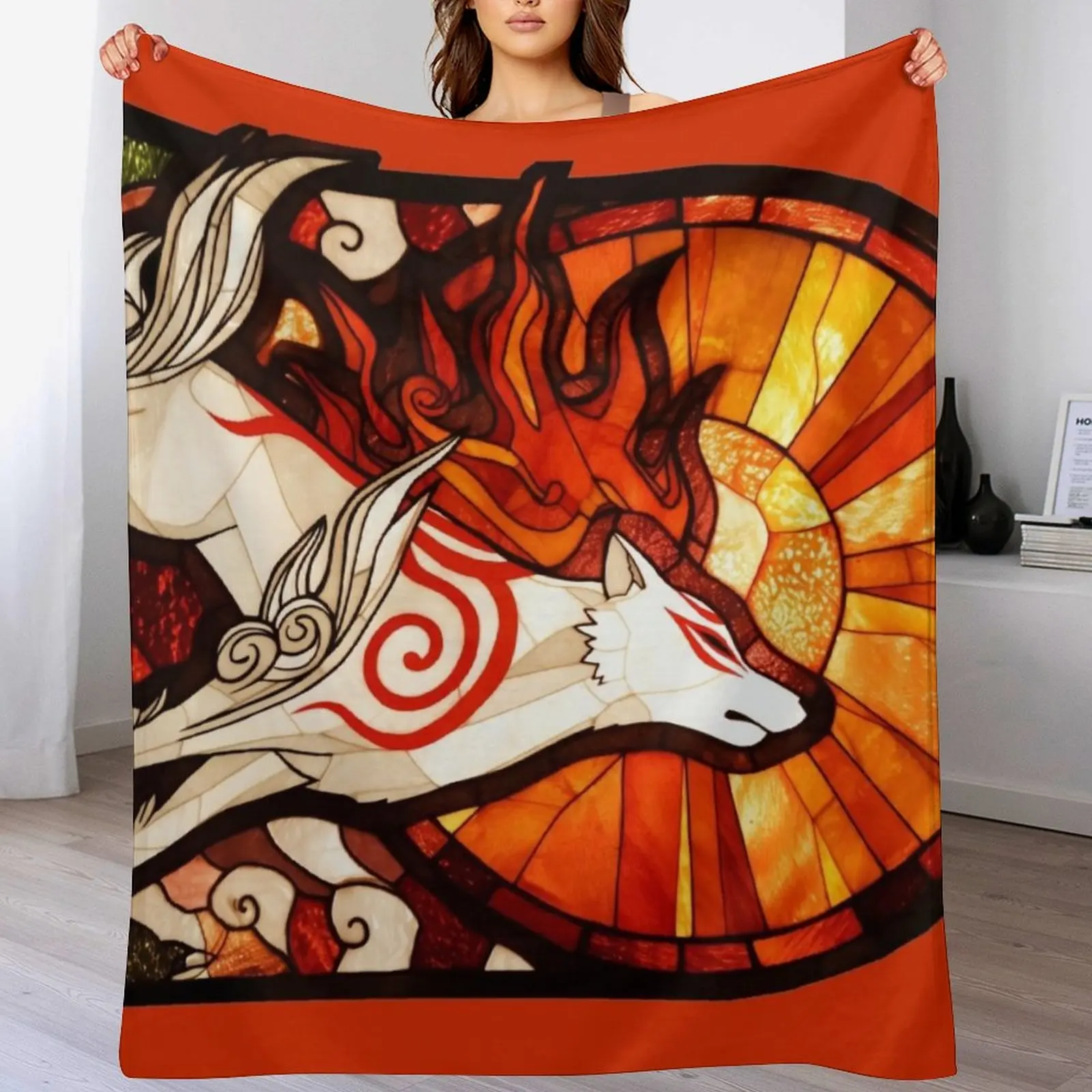 Stained Glass Amaterasu Throw Blanket Plaid on the sofa wednesday blankets and throws Blankets
Stained Glass Amaterasu Throw Blanket Plaid on the sofa wednesday blankets and throws Blankets
