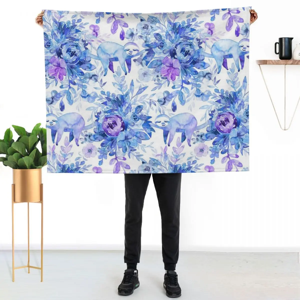 Sleepy Sloths in Purple Plants Throw Blanket Multi Purpose Soft Warm Blanket for Home Travel
Sleepy Sloths in Purple Plants Throw Blanket Multi Purpose Soft Warm Blanket for Home Travel