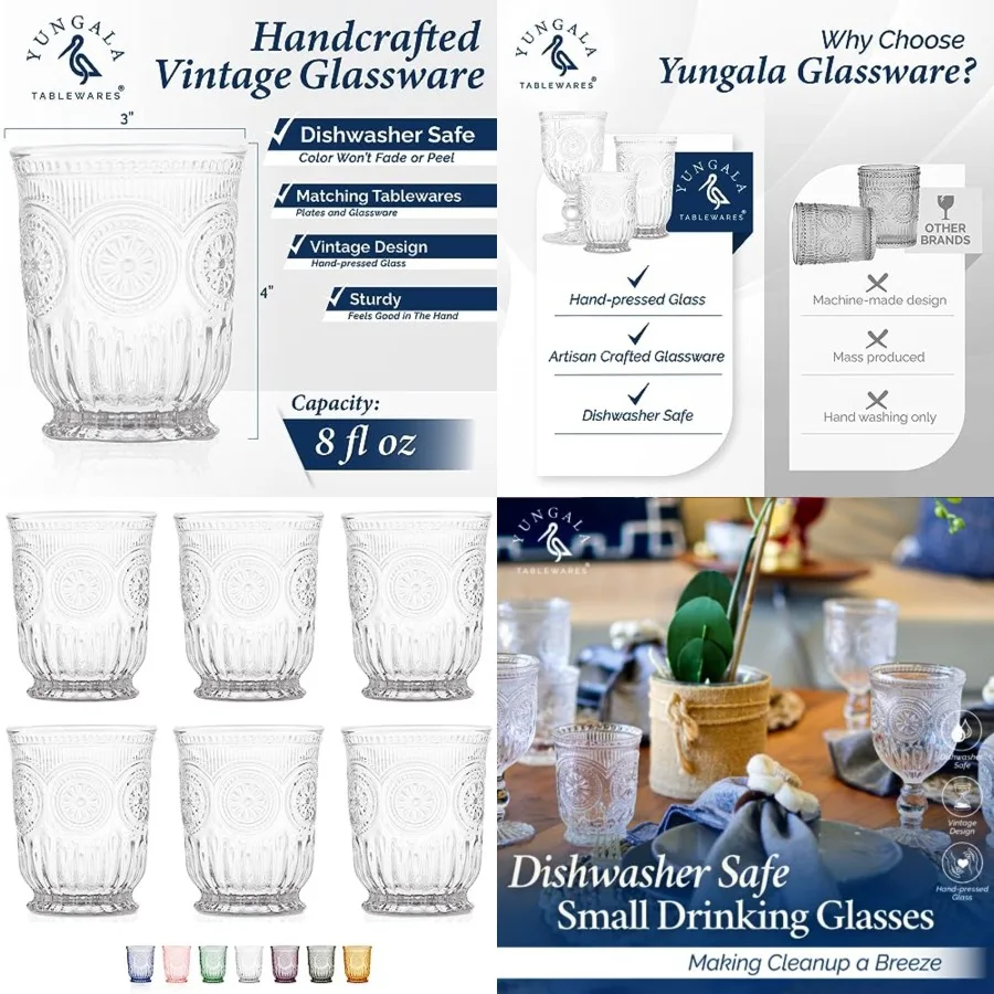 Drinking Glasses Set of 6 Vintage Hobnail 8 oz
Drinking Glasses Set of 6 Vintage Hobnail 8 oz