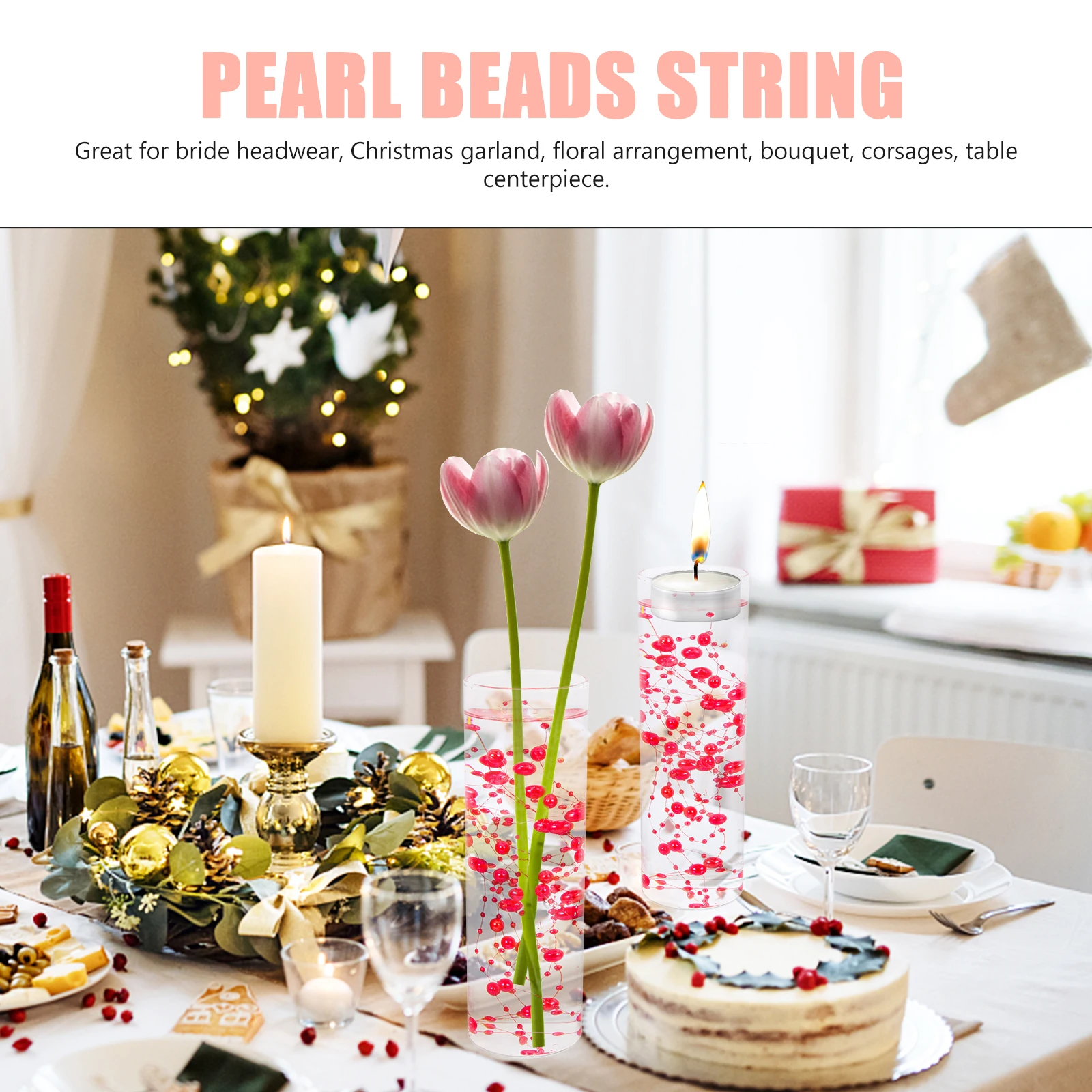 30pcs Fake Pearl Chain Simulated Pearl Beads String Wedding Garland Decorative Bead Chain for Party Home Vase Centerpiece
30pcs Fake Pearl Chain Simulated Pearl Beads String Wedding Garland Decorative Bead Chain for Party Home Vase Centerpiece