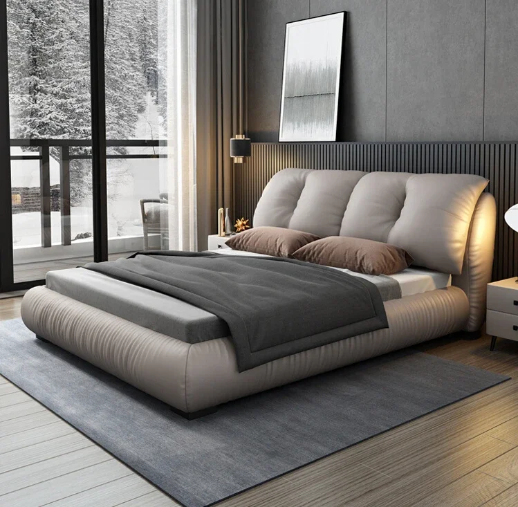 1.8-meter Master Bedroom Head Layer Leather Modern Nordic Storage, Double Wedding Furniture
1.8-meter Master Bedroom Head Layer Leather Modern Nordic Storage, Double Wedding Furniture