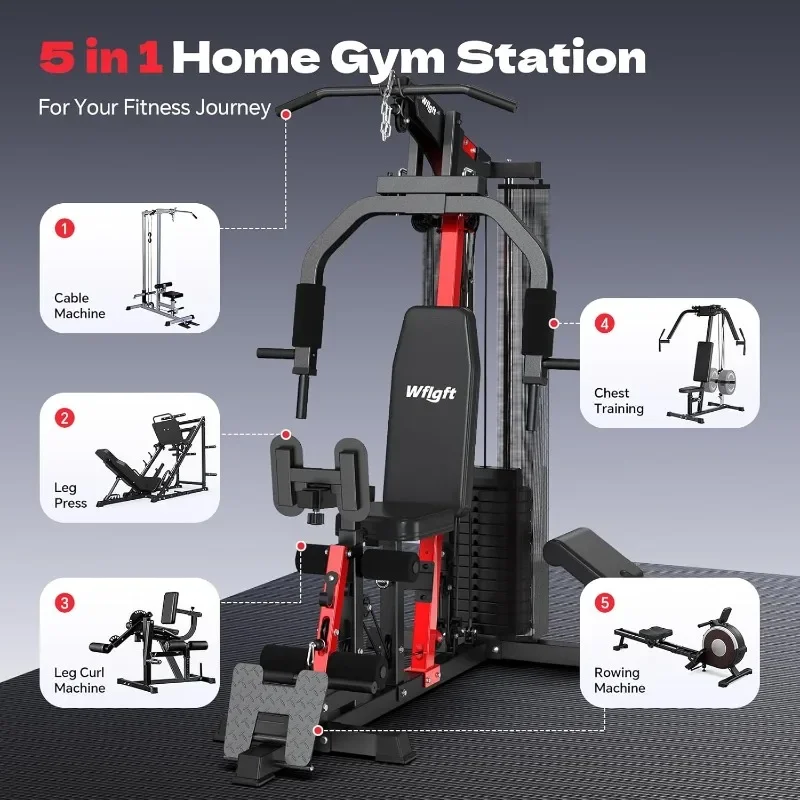 148LB Weight Stack Multifunctional Home Gym Machine Full Body Trainer LAT Pulldown Chest Press Leg Extension Workout Gear
148LB Weight Stack Multifunctional Home Gym Machine Full Body Trainer LAT Pulldown Chest Press Leg Extension Workout Gear