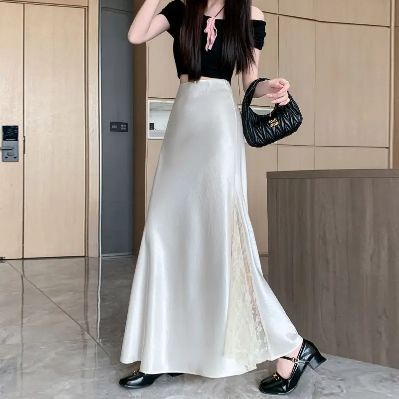 Gagarich Super Immortal Acetate Satin Lace Splicing Half 2025 Summer Commuter Slimming Covering Hips A-line Skirt Children
Gagarich Super Immortal Acetate Satin Lace Splicing Half 2025 Summer Commuter Slimming Covering Hips A-line Skirt Children
