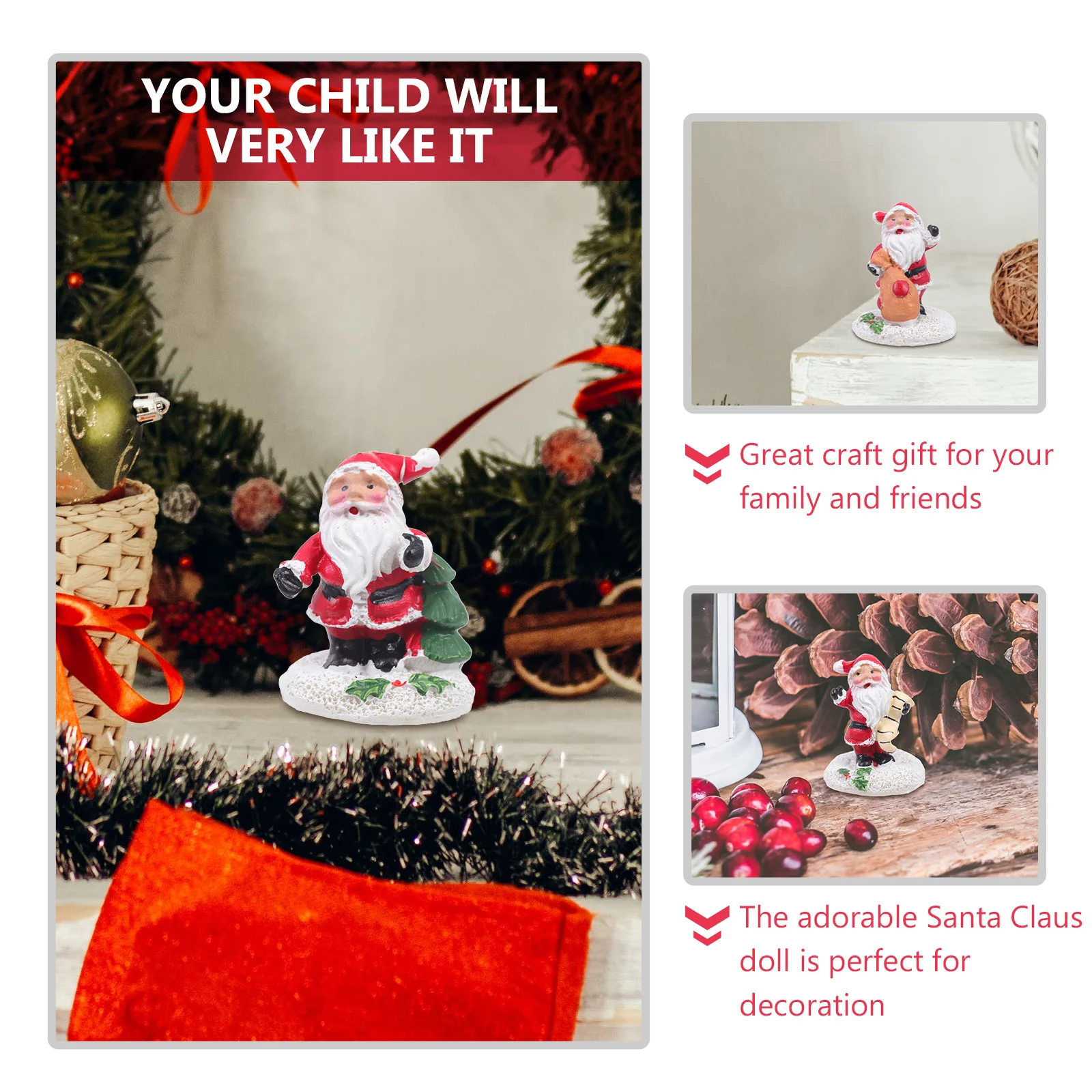 4Pcs Resin Craft Ornaments Adorable Snowman Santa Decorations Garden Yard Christmas Decor Party Accessory Santa
4Pcs Resin Craft Ornaments Adorable Snowman Santa Decorations Garden Yard Christmas Decor Party Accessory Santa